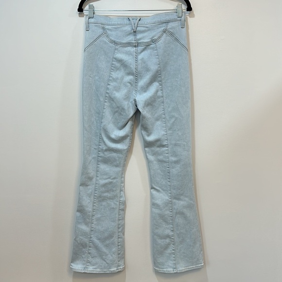 Veronica‎ Beard Womens Carson Ankle Flare Jeans 28 Light Wash High Rise Pocket - Picture 6 of 7